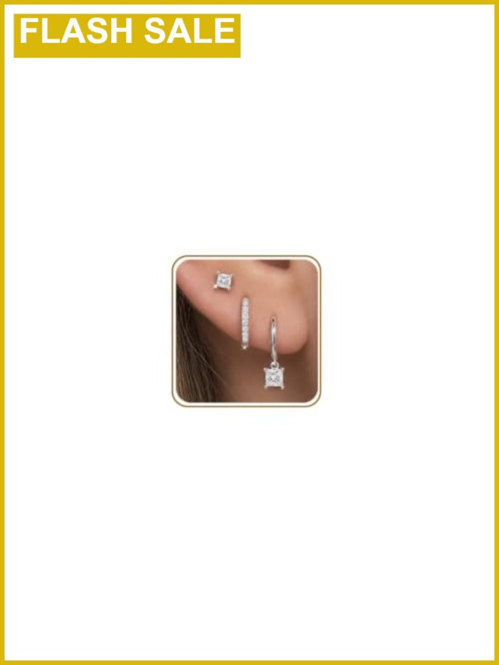 925 Sterling Silver Hoop Earrings Set for Women Trendy Hypoallergenic CZ